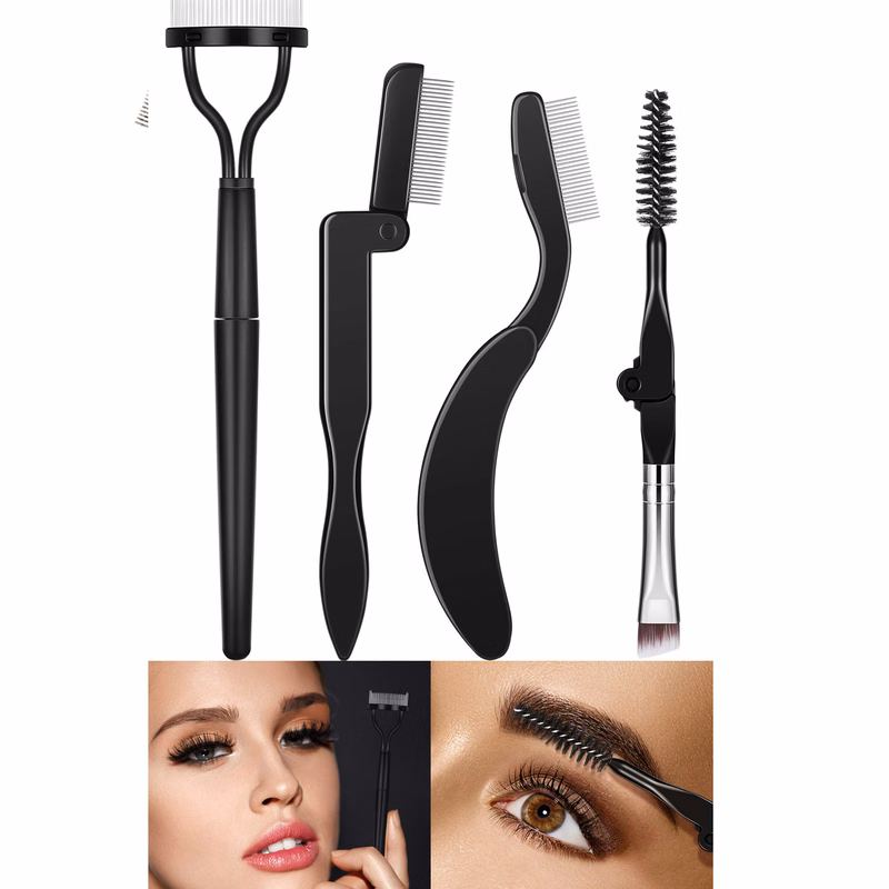 Folding Eyebrow Comb Eyelash Separator Eyebrow Eyelash Grooming Brush