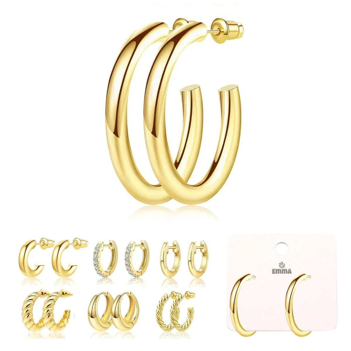 Vintage Chic Brass Hoop Earrings 1