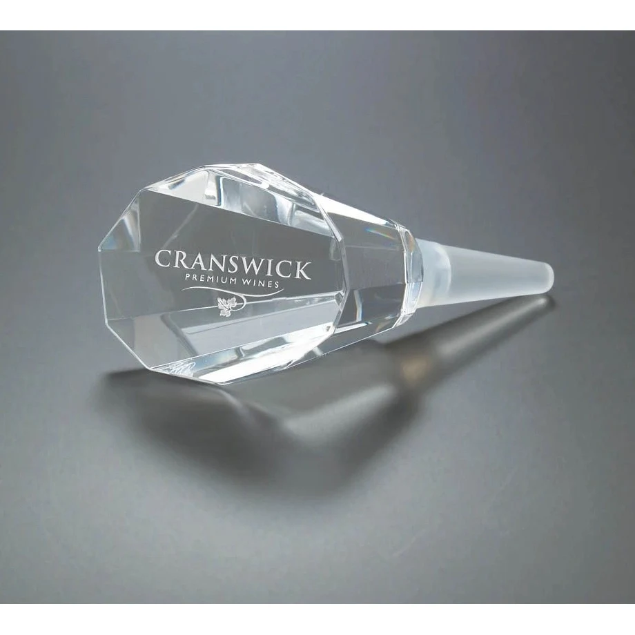 Oleg Cassini Faceted Crystal Glass Bottle Stopper 1