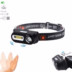 Portable LED Headlamp Dual Switch Motion Sensor