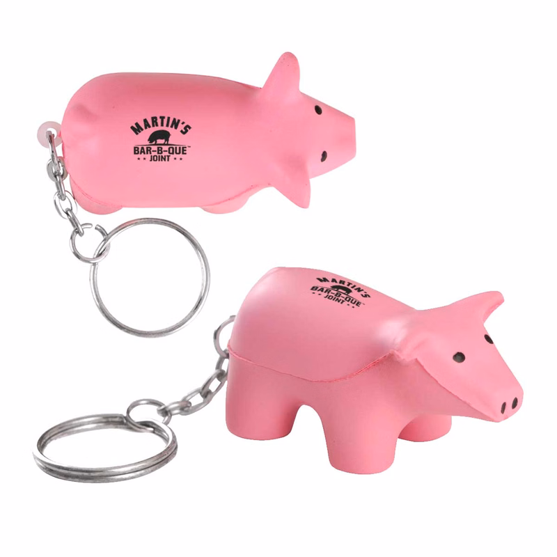 Pig Stress Reliever Keychain