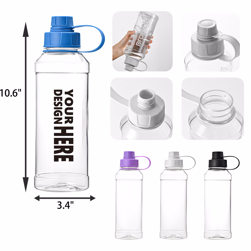 MOQ 50 PCS 33 OZ Sturdy Plastic Water Bottle