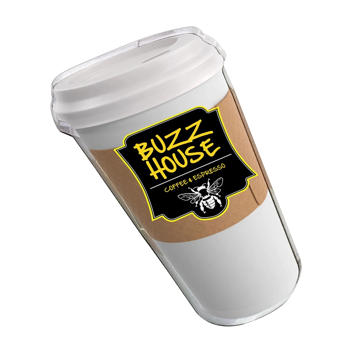 1/4" Acrylic To Go Coffee Cup Magnet 1