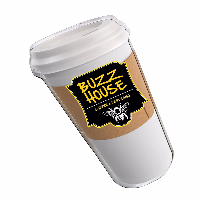 1/4" Acrylic To Go Coffee Cup Magnet