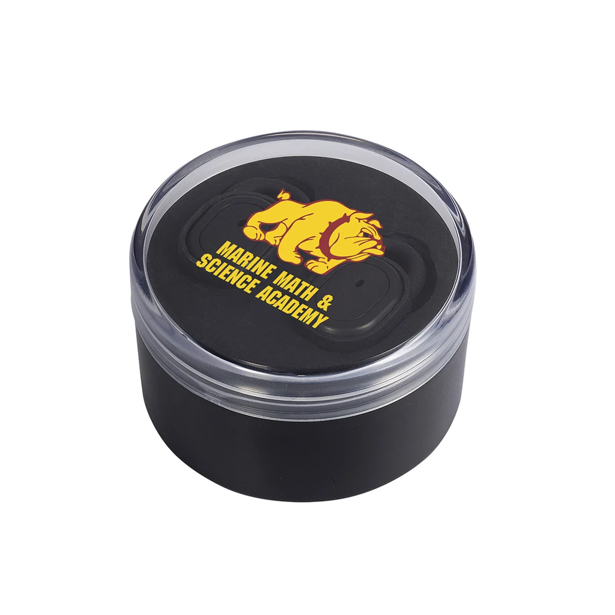 Wireless In-Ear Buds In Round Case 1