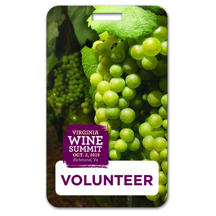 Large Rectangle Laminated Event Badge - Full Color 1