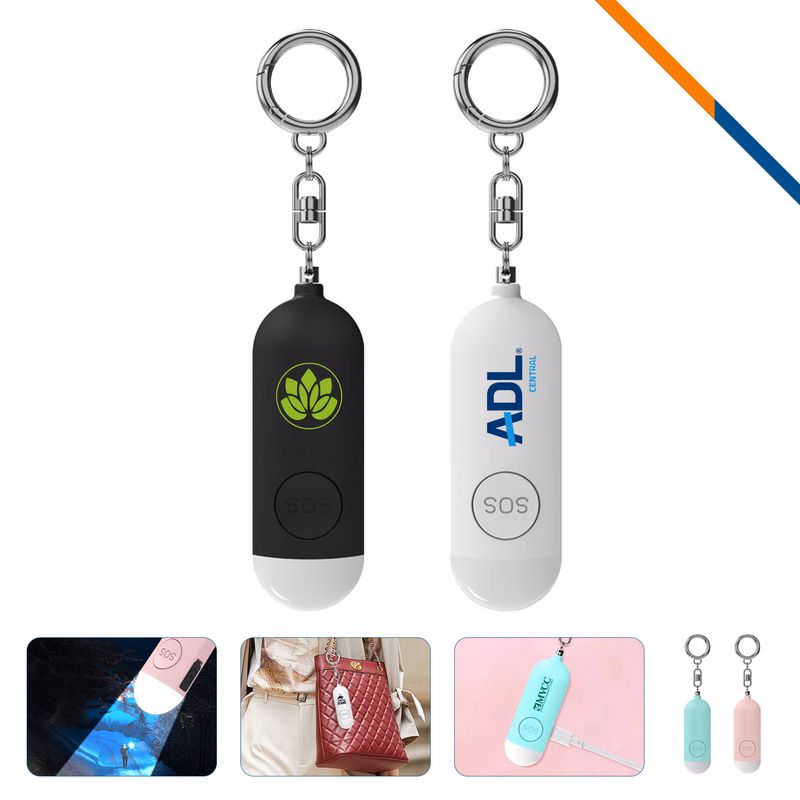 Kelar Rechargeable LED Flashlight Keychain Alarm