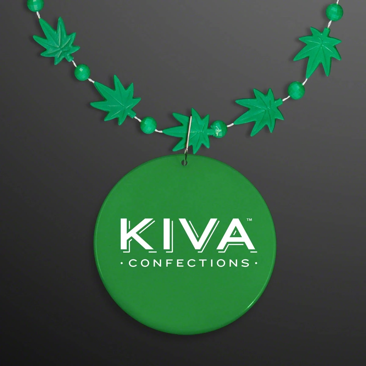 Weed Necklace Pot Leaf with Medallion (NON-Light Up) 1