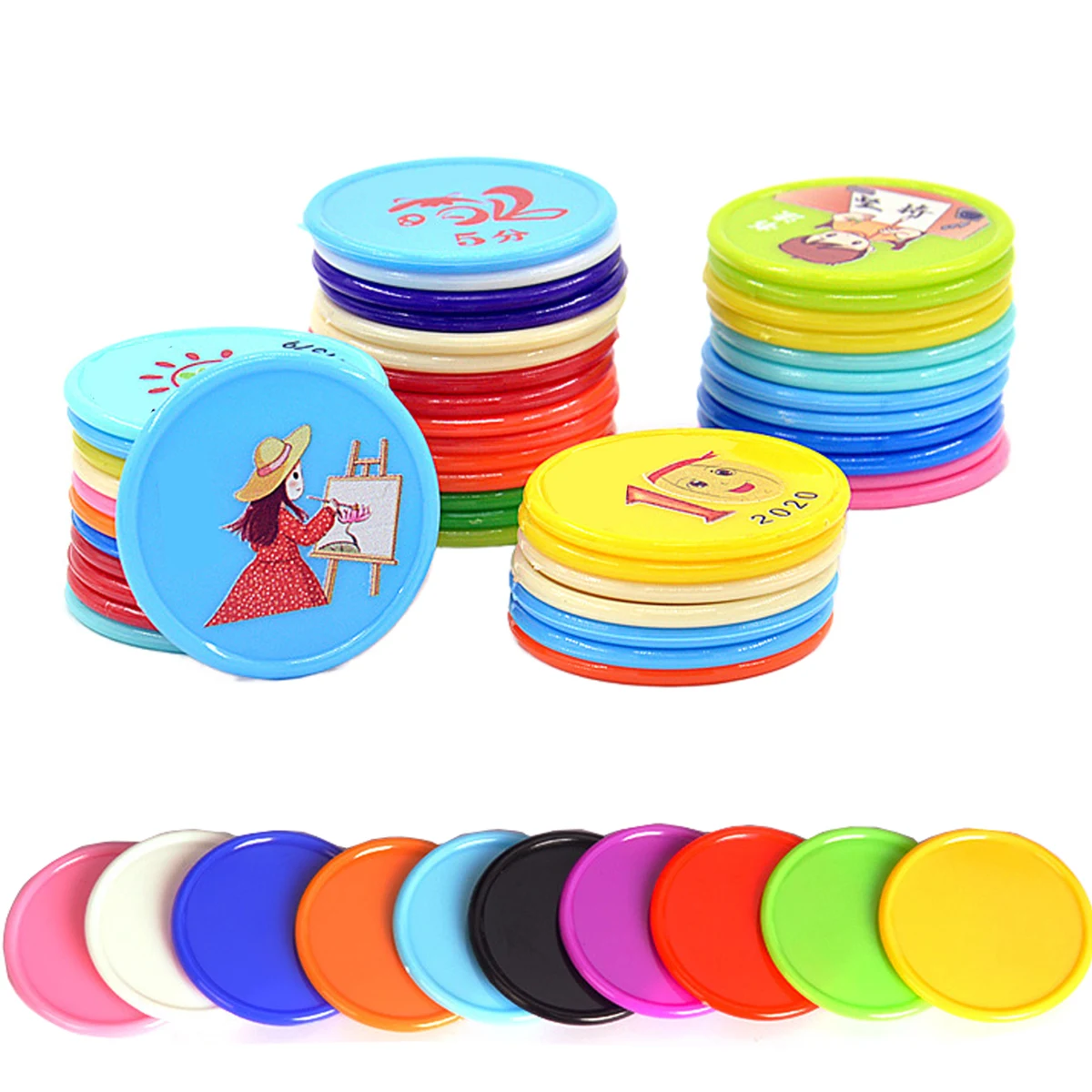 Full Color Printed Plastic Chip Coins 1