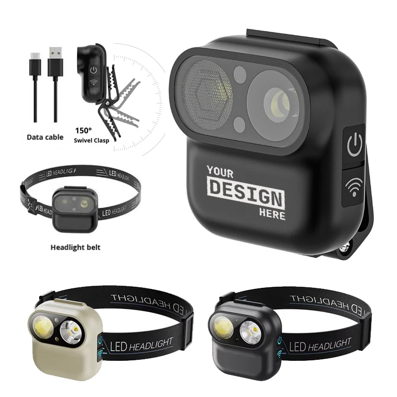 Detachable Outdoor Waterproof Head-mounted Clip-On Headlamp 1