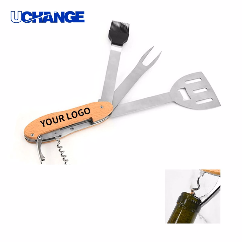 Multifunctional BBQ Utensil with Five Tools