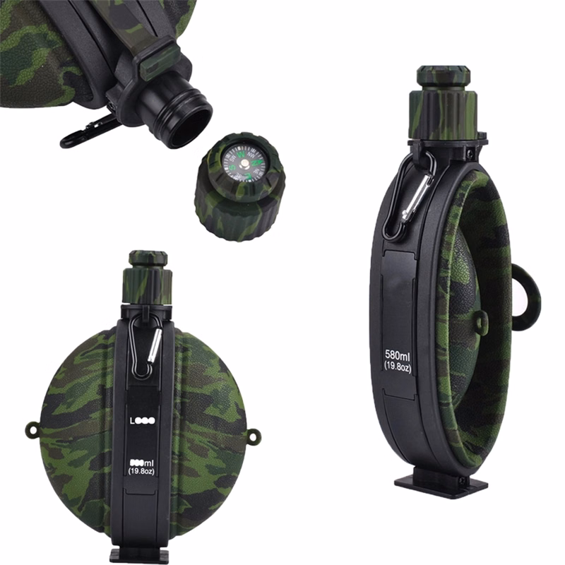 Collapsible Camouflage Military Silicone Water Bottle