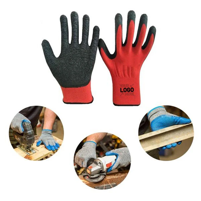 Knit Latex Dip Nylon Sandy Coated Work Gloves 1