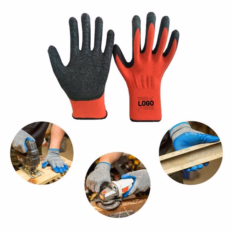 Knit Latex Dip Nylon Sandy Coated Work Gloves