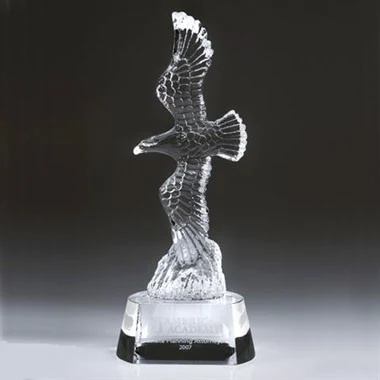 ART SCULPTURE CRYSTAL EAGLE TROPHY 1
