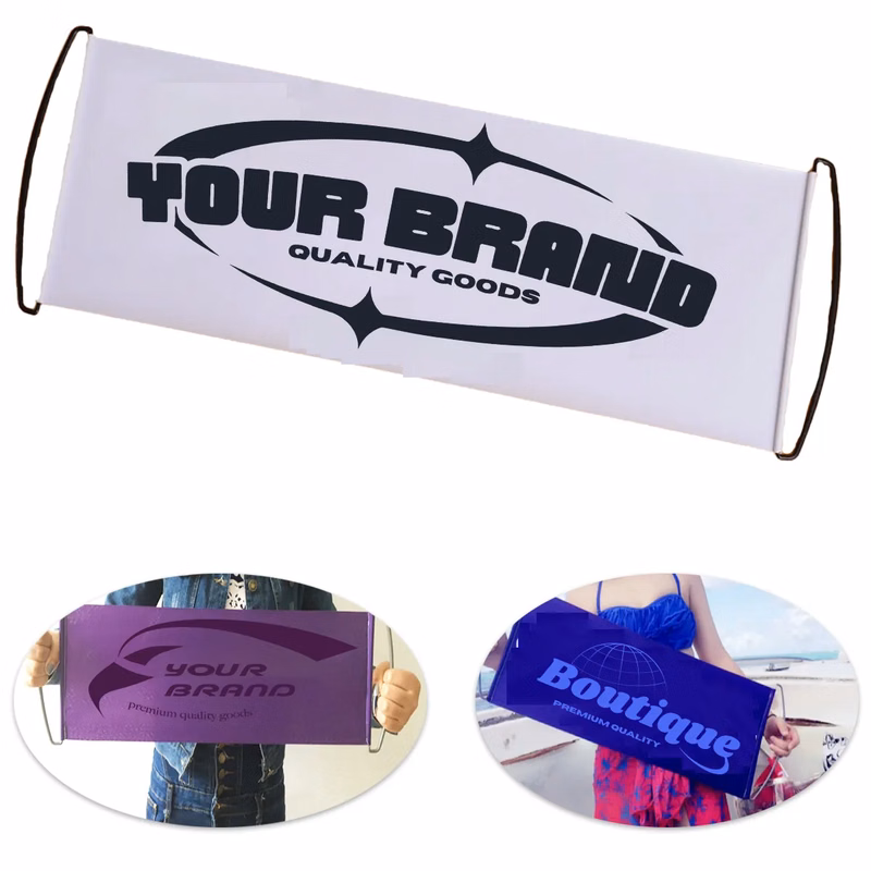 Customized Hand Holding Large Sign Blank Banner