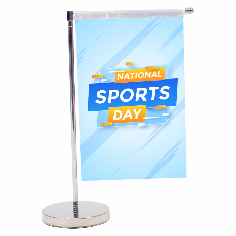 5.5"w x 8.3"h Single Desk Flag - 1 Side Imprint
