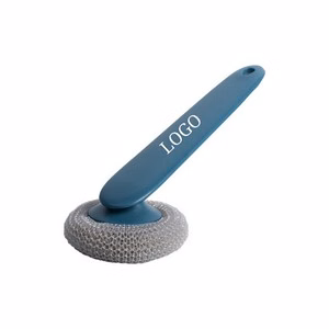 Long Handle Pot Cleaning Brush with Round Scrub Head