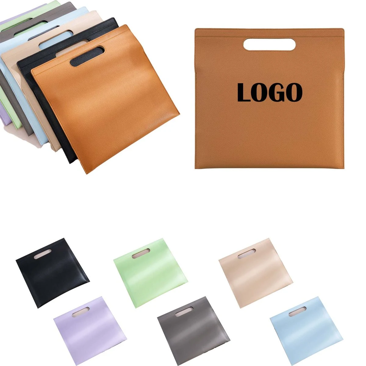 MOQ 20 Piece Leather A4 Handheld Document Bag 1