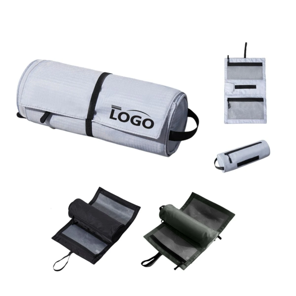 Polyester Roll-Up Portable Toiletry Bag 1