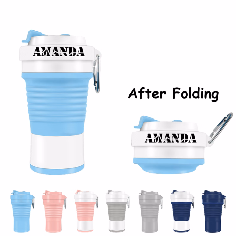 25oz Collapsible Food Grade Silicone Water Bottle