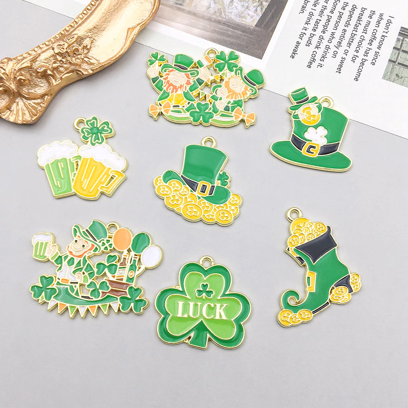 Premium Shamrock Craft Charms Custom Jewelry St. Patrick
