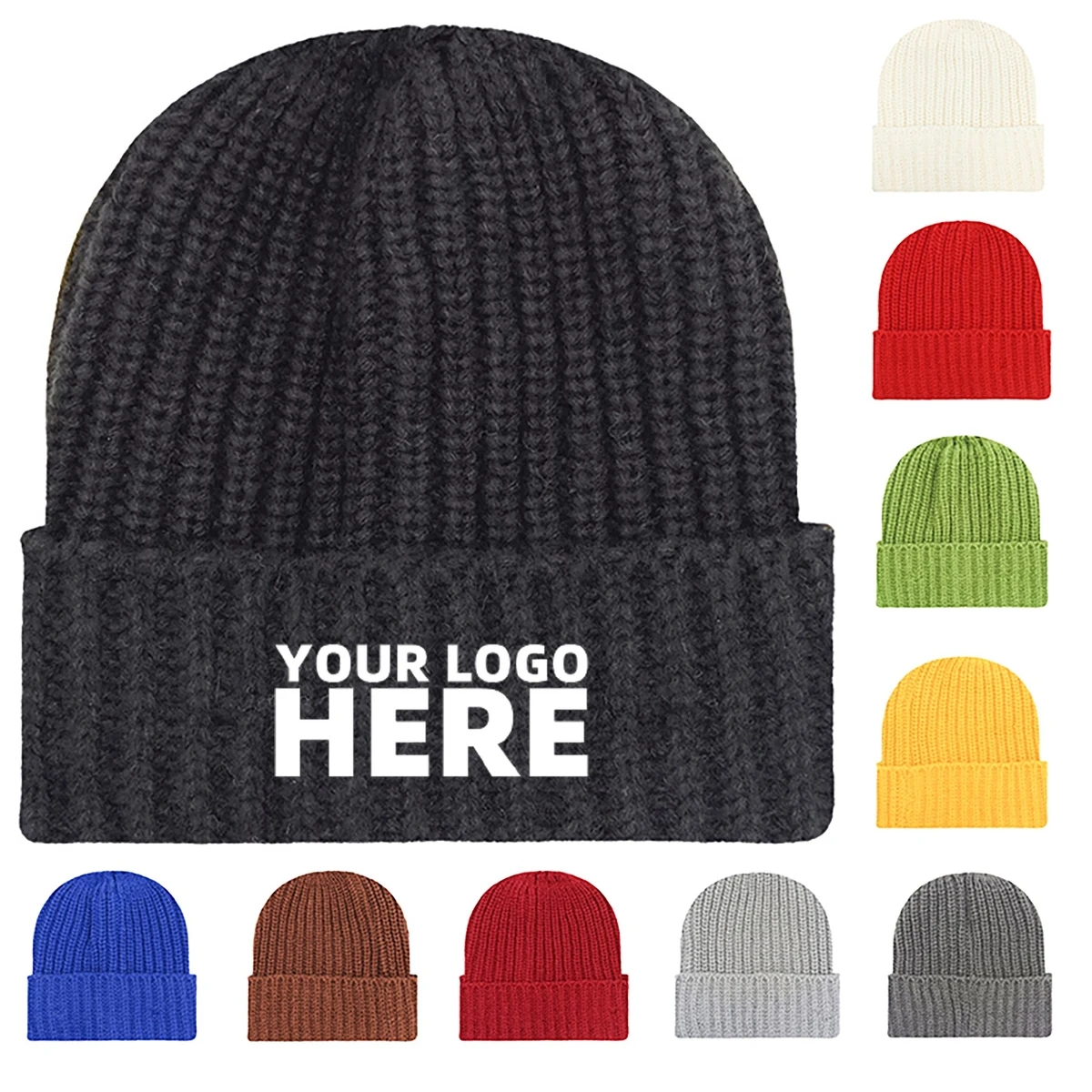 Unisex Knit Cuffed Hat 1