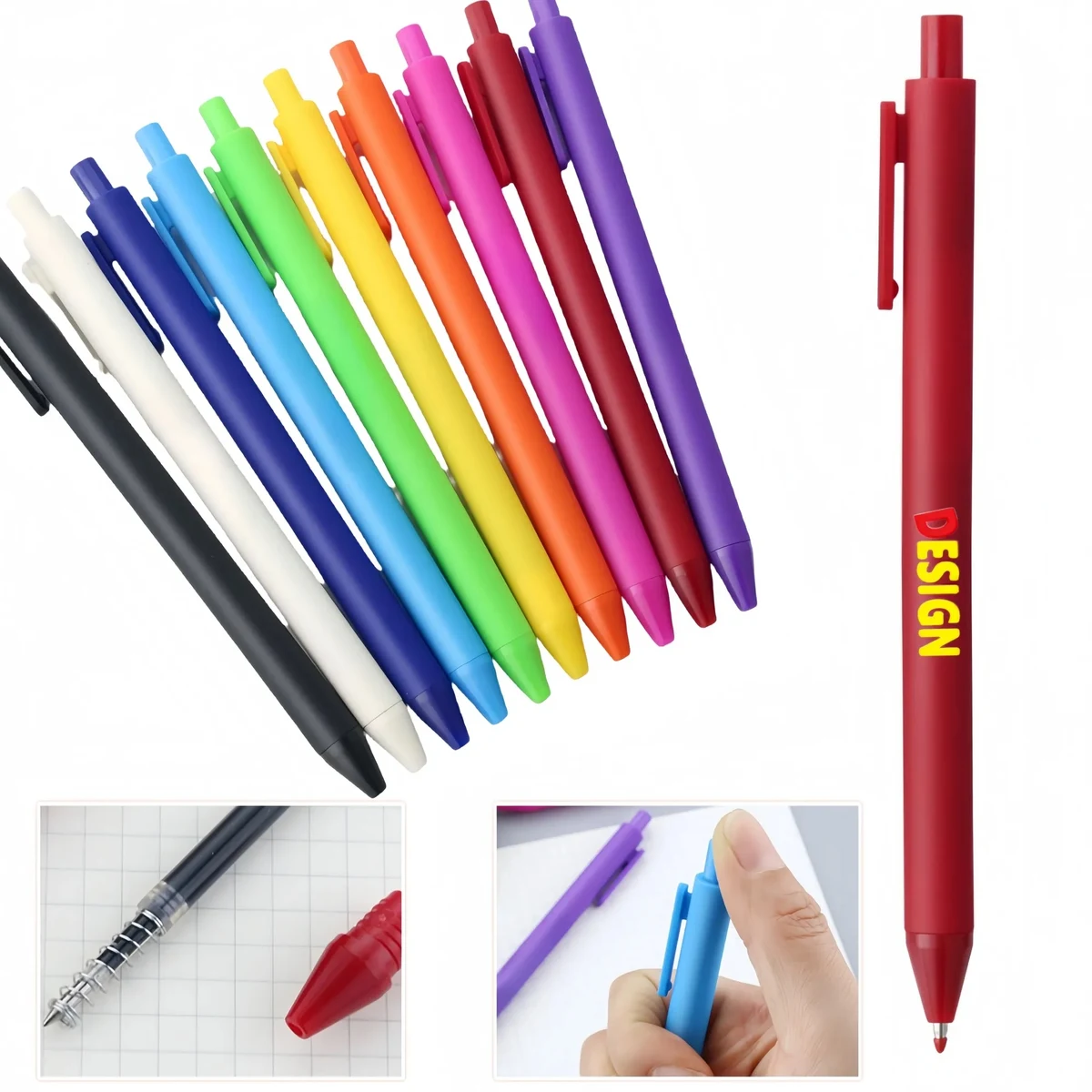 Black Retractable Gel Pen 1