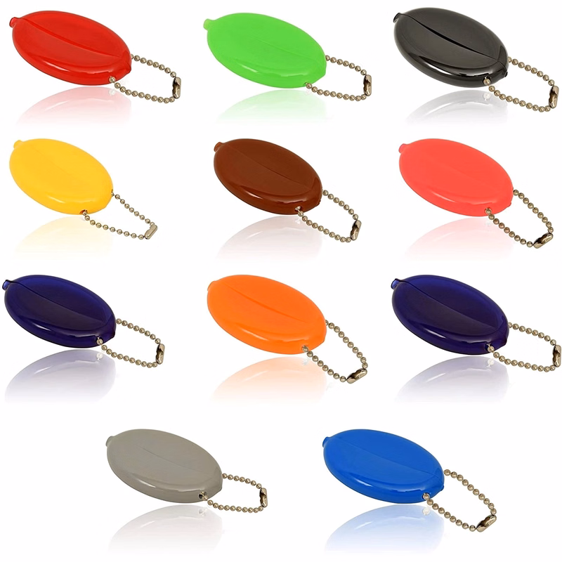 PVC Coin Purse Change Holder Chain Pouch