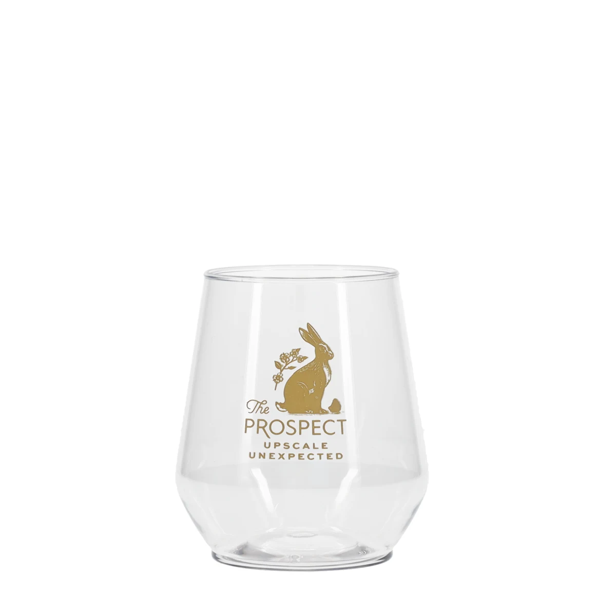 12 oz Reserv Plastic Stemless Glass Clear Tradition Print 1