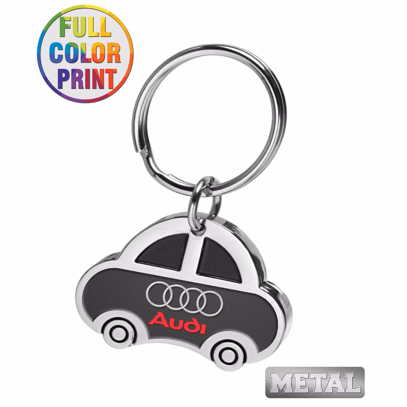 Car Metal Keychain - Full Color Dome