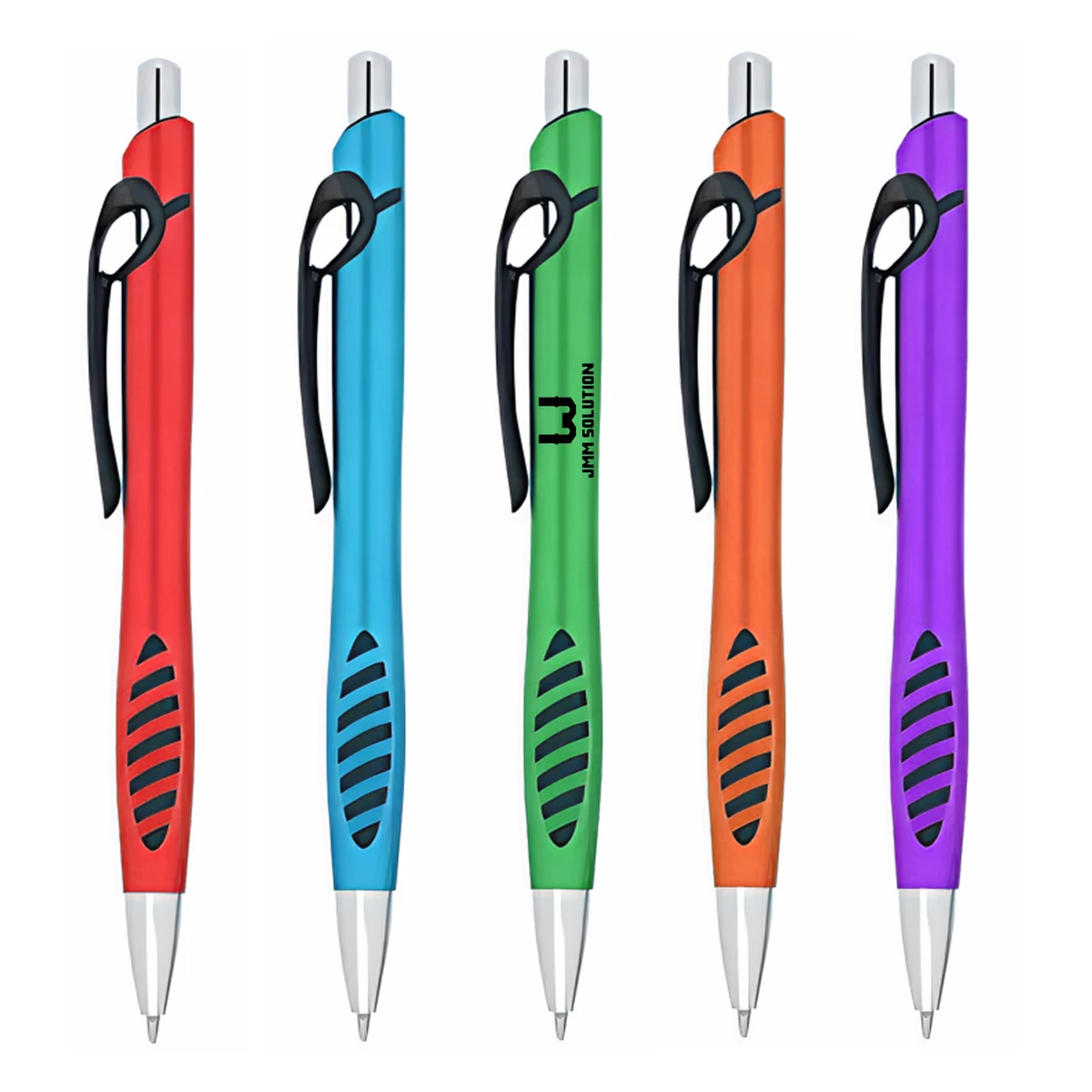 Metallic Color Plastic Retractable Ballpoint Pen, custom pen with logo imprint 1