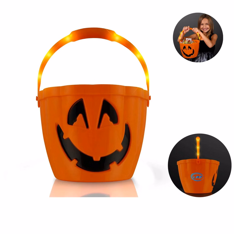 Pumpkin Light Handle Halloween Buckets