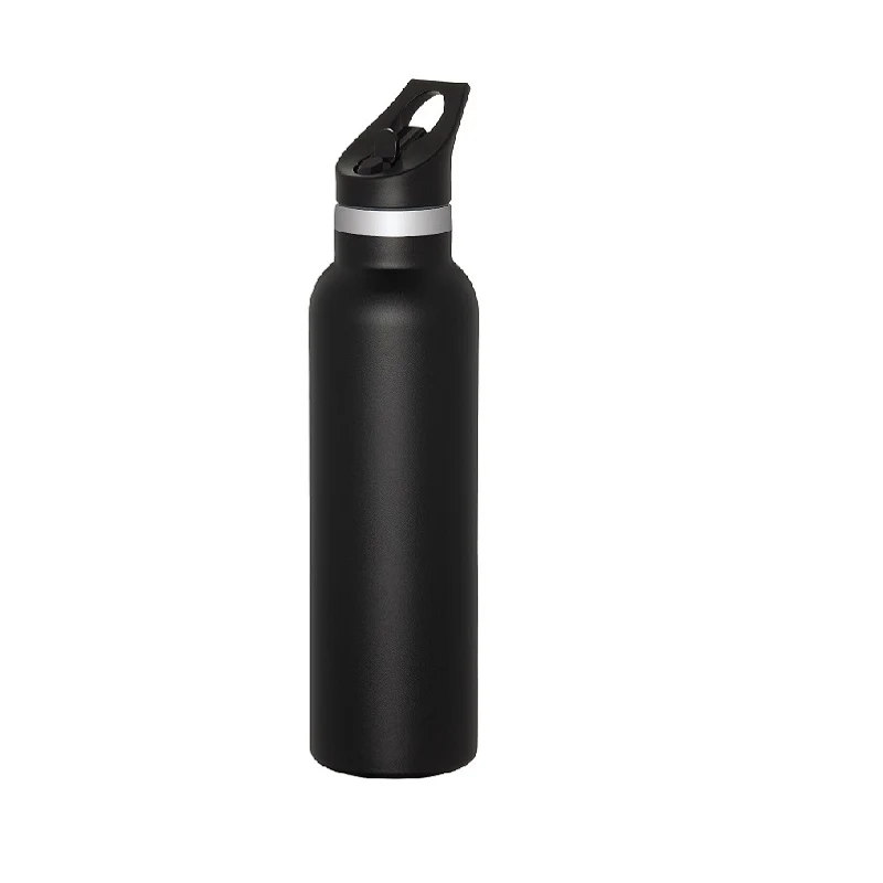 Double Wall Stainless Steel Water Bottle with Straw, 20 oz., custom water bottle with logo imprint 1