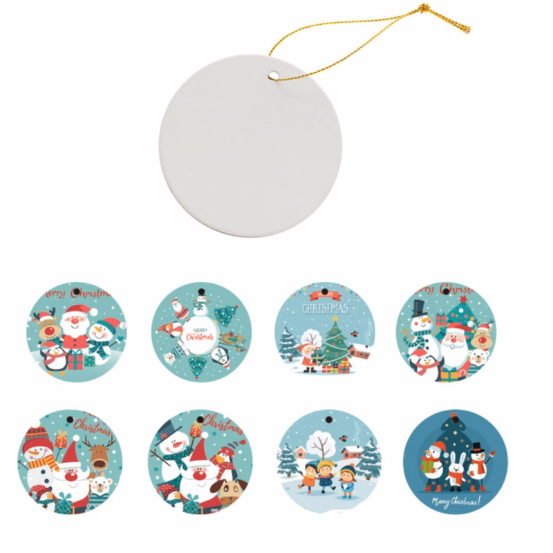 Round Ceramic Ornament
