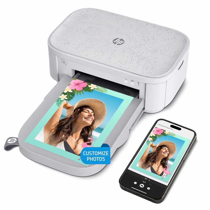 HP Sprocket Studio Plus 4x6" Wireless Instant Photo Printer - Wi-Fi, Premium Dye Sublimation, Com...