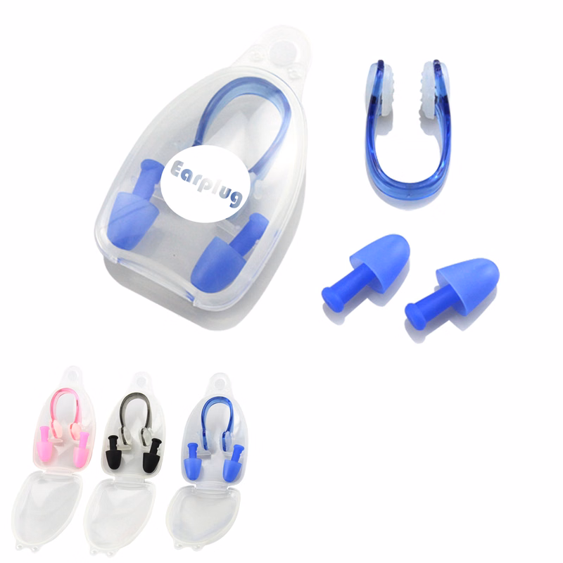 Swimming Silicone Ear Plugs and Nose Clip Set