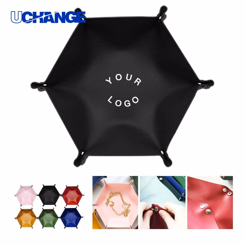 PU Leather Desk Organizer Box