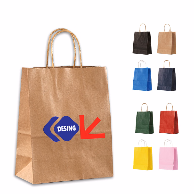 Custom Kraft Paper Bags for Gift Retail Party