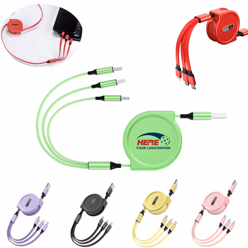 Usb Charging Cable Retractable 3In1 Charger