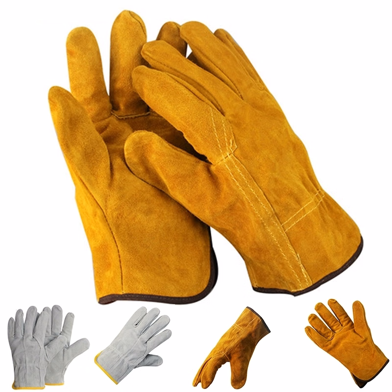 Cow Leather Welding Gloves,Stick Welder Heat Fire Resistant