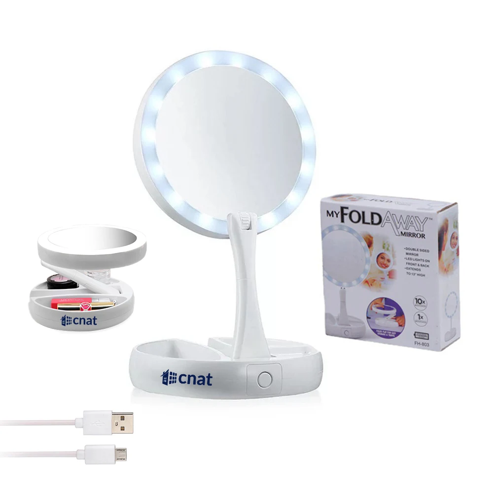 Foldable Led 2-in-1 Makeup Mirror 1