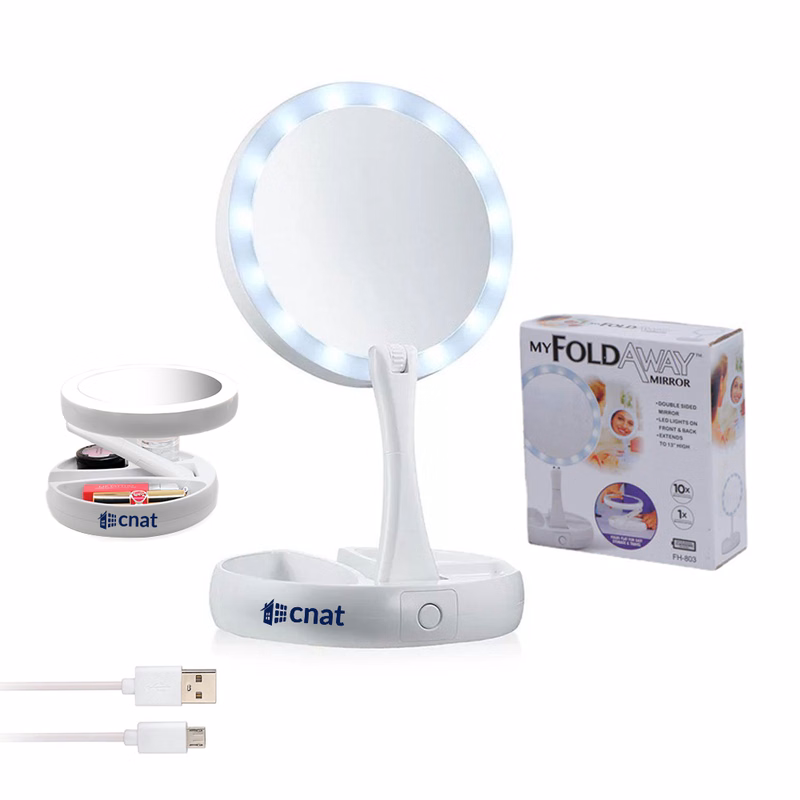 Foldable Led 2-in-1 Makeup Mirror