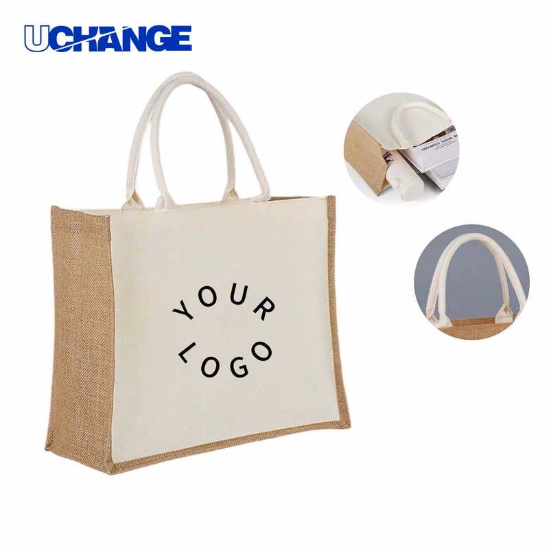 Eco Jute Tote Bag Carrier 14.6 Inches