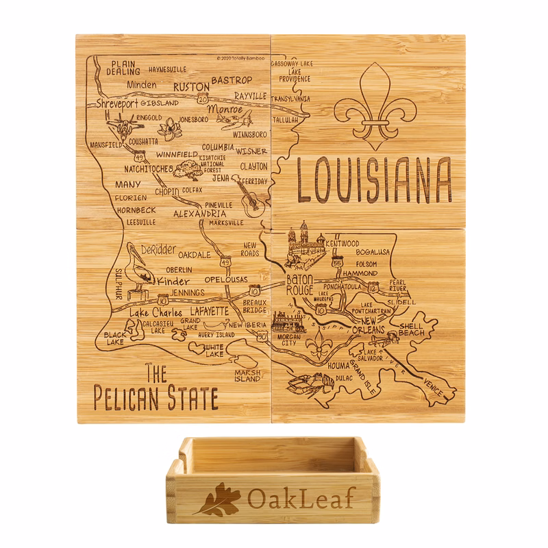 Louisiana Puzzle Coaster Set