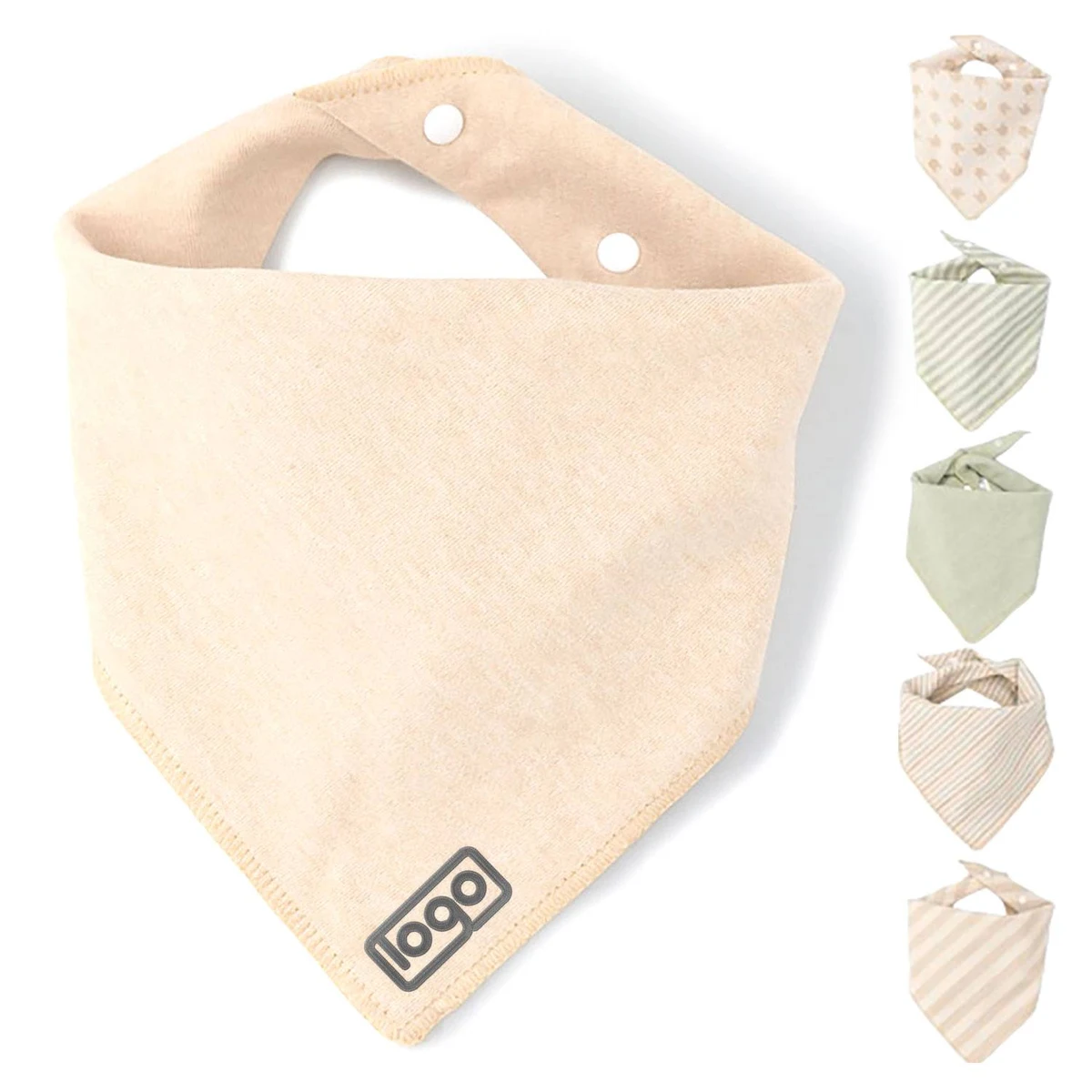 Breathable Baby Cotton Triangle Drool Bib 1