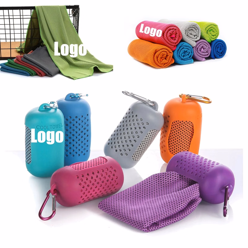 Multi-Color  Super Dry Cooling Towel with Silicone Package