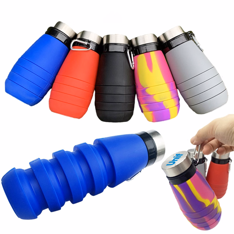17oz Outdoor Sports Silicone Collapsible Water Bottle