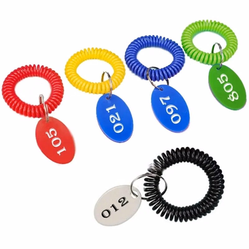 Bracelet Wrist Coil w/Tag Keyring