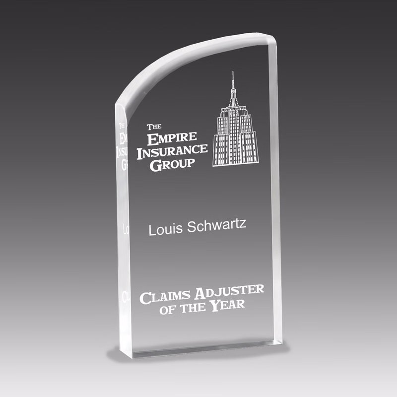 VAE Award w/Smooth Curved Accent (3"x7"x1")